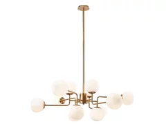 Candelabru Maytoni ERICH sticla alb 12x E14 - MOD221-PL-12-G