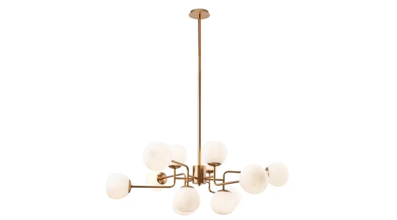Candelabru Maytoni ERICH sticla alb 12x E14 - MOD221-PL-12-G