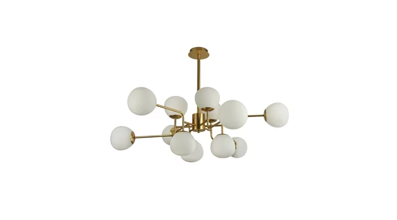 Candelabru Maytoni ERICH sticla alb 12x E14 - MOD221-PL-12-G